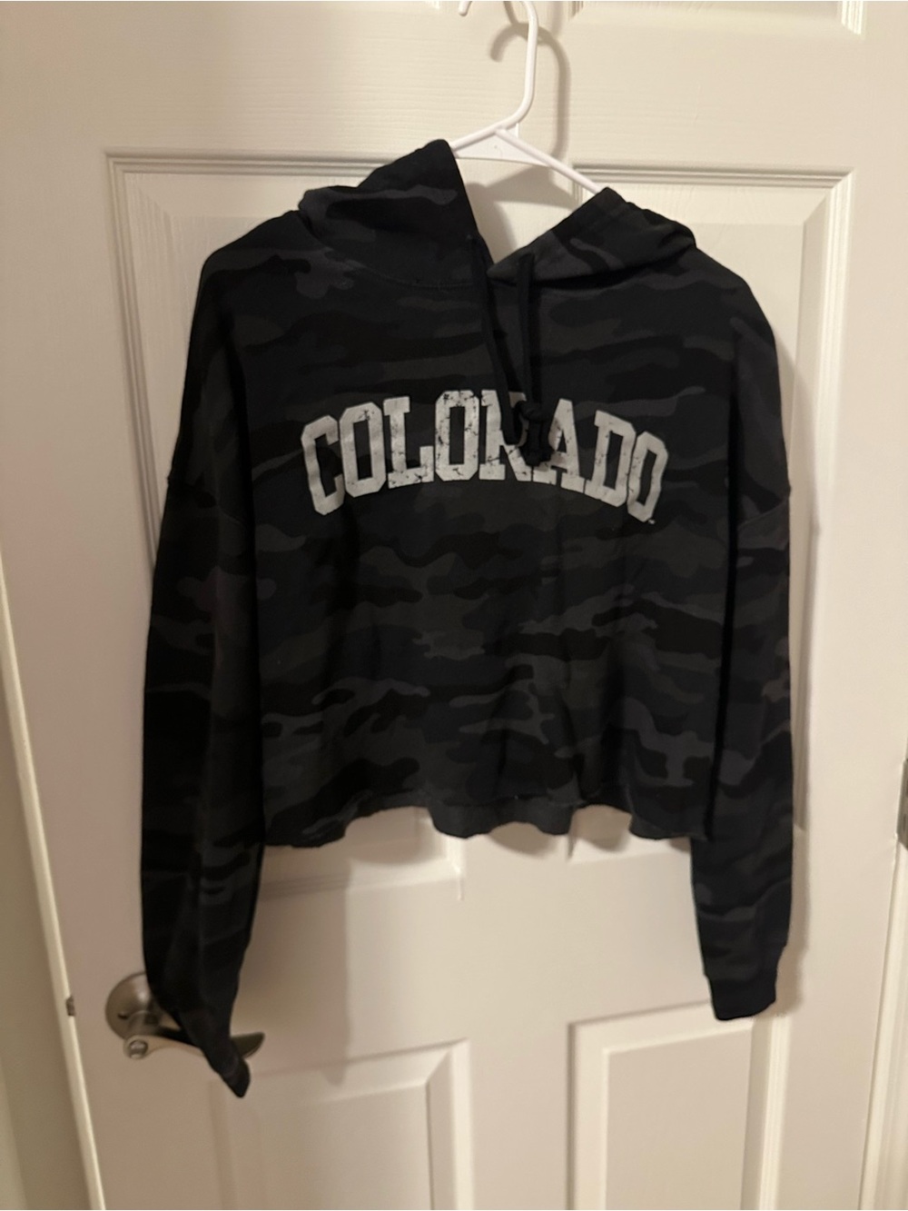 Cropped Black Camo 'Colorado' Hoodie